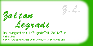 zoltan legradi business card